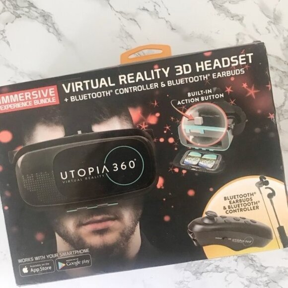 Utopia 360 Virtual Reality Pack 3D Headset NIB - Picture 1 of 3